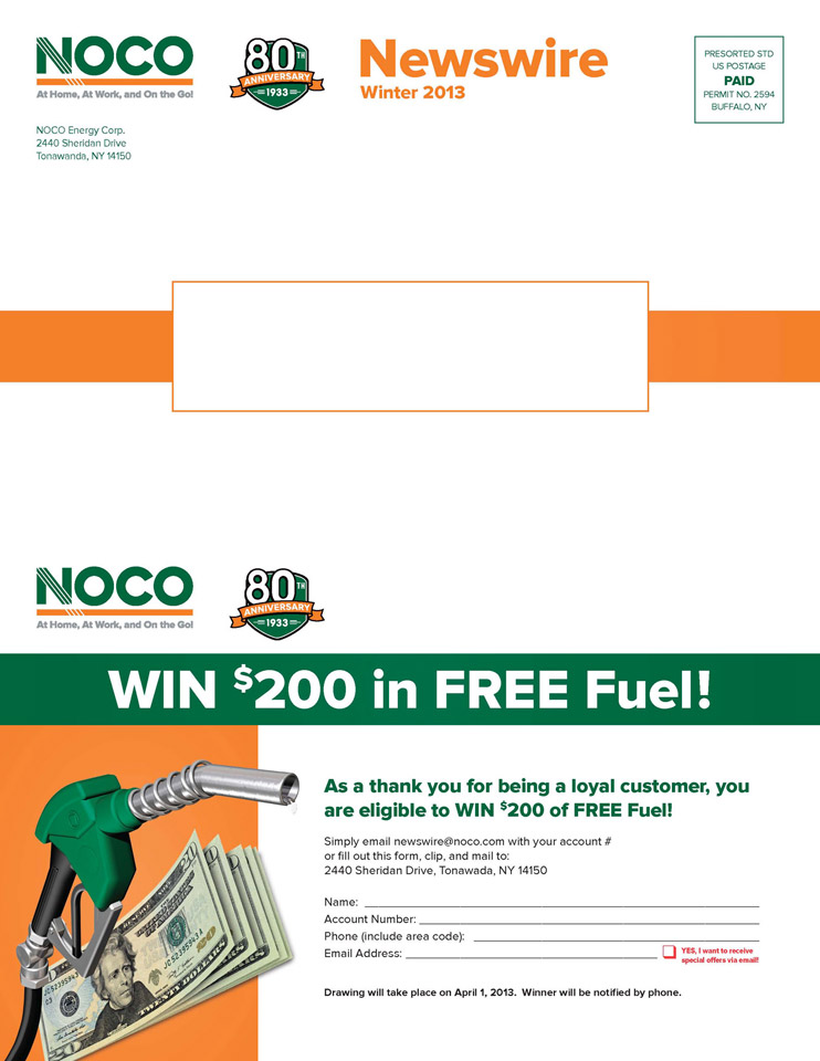 NOCO Newsletter 13 Win, mailing panel